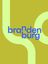 Eine farbige Grafik mit großen, geschwungenen Formen in Grün auf olivfarbenem Hintergrund. In der Mitte steht in blauer Schrift: „brandenburg“.